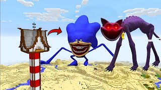 SURVIVED FROM CATNAP & SHIN SONIC ARRIVAL In Minecraft - Gameplay - Coffine Meme