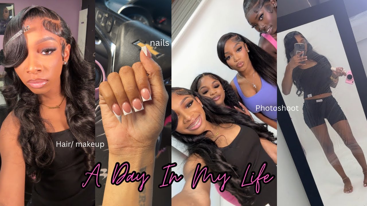 A DAY IN MY LIFE VLOG: photoshoot preparation, new nails/ hair, movie date with family