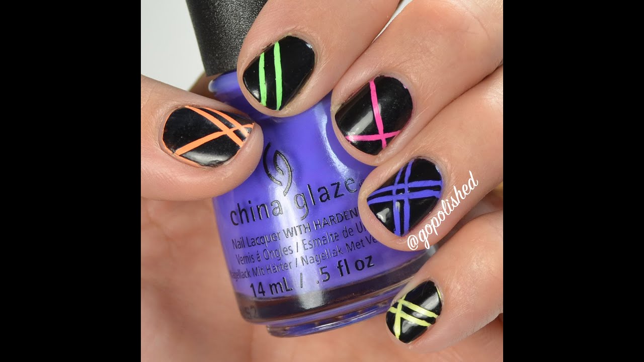 Nail Tutorial: 80's Neon Nail Design - YouTube Nail Tutorial: 80's Neon Nail Design - YouTube