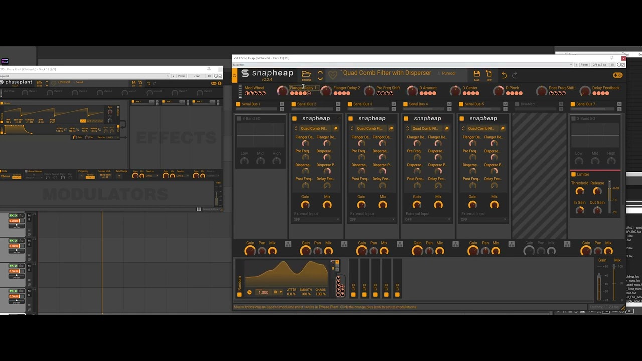 Quad Comb Filter Variants in Snap Heap (Based on Au5's Ultracomb)
