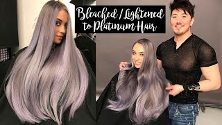 Bleached/Lightened to Platinum Hair
