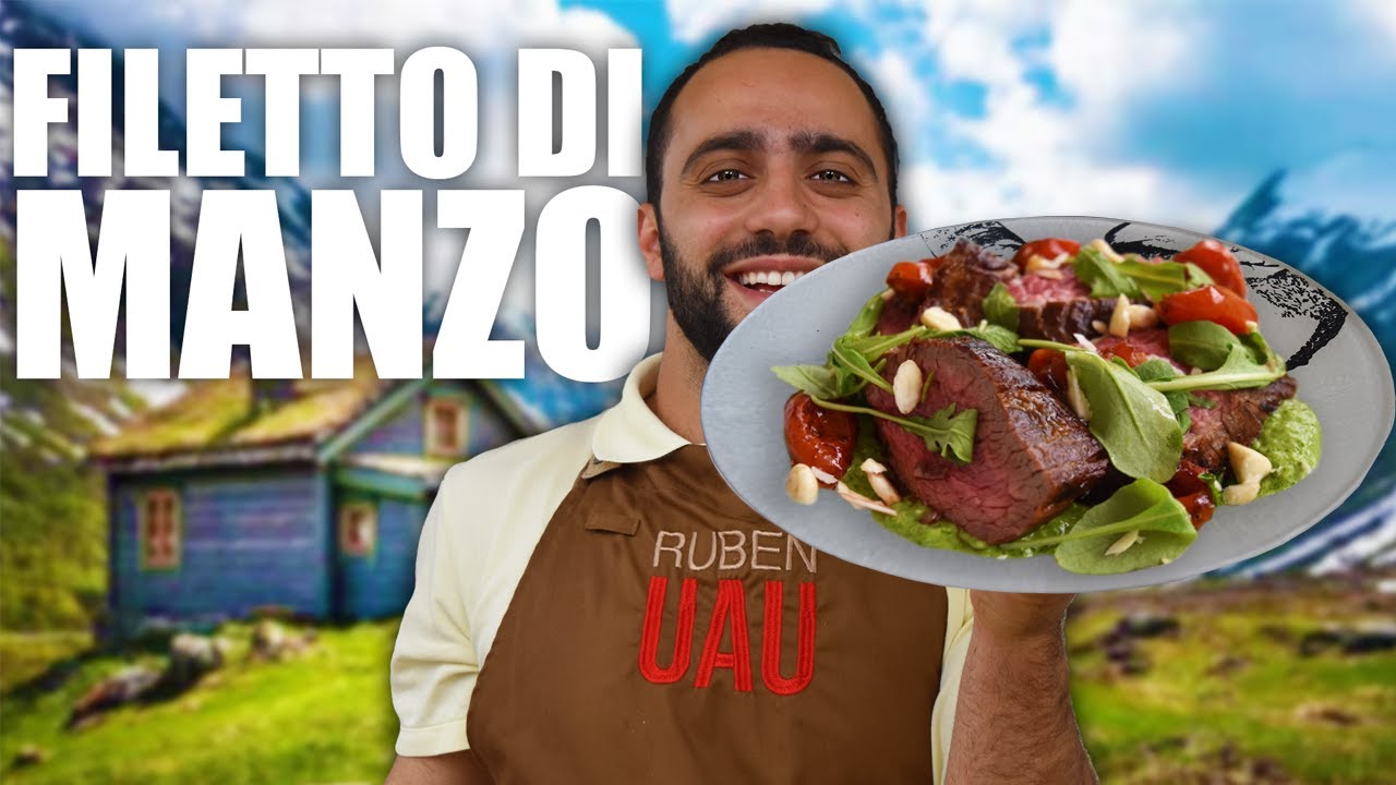 Filetto con Pesto di Rucola, Pomodorini Canditi e Mandorle