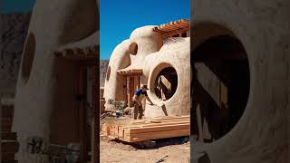 Mud Home build #SustainableBuilding #DesertArchitecture #MudHouse #TraditionalCraft