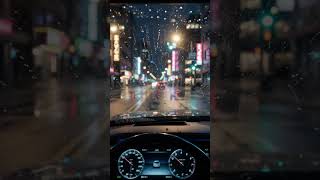 Rainy Night Drive | City Lights & Rain Sounds
