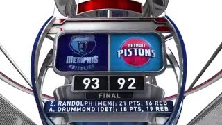Memphis Grizzlies vs Detroit Pistons - December 9, 2015