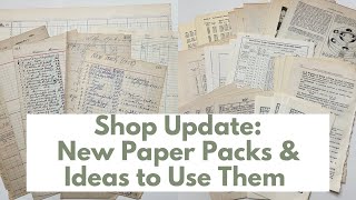 Shop Update: New Paper Packs