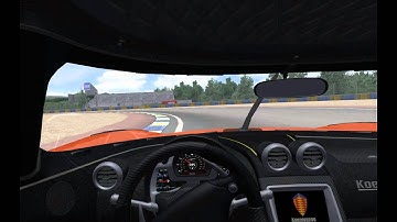 Koenigsegg Agera rFactor physics test in Le Mans track by V.L.M.