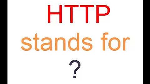 What is full form of HTTP ?