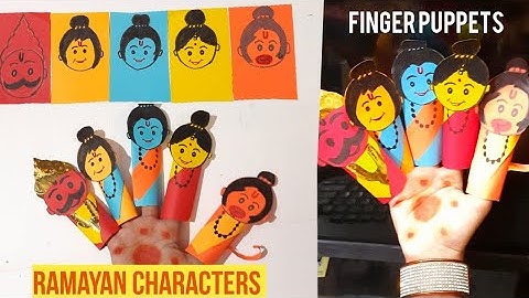 Dusserha /Diwali crafts for kids  .Finger puppets / Ramayana characters.Diwali activities