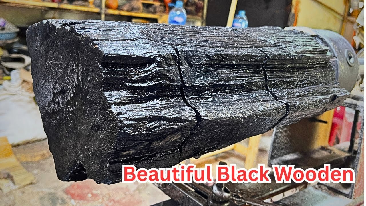 Black Wooden Tiger Balm Creative Turning Idea. 