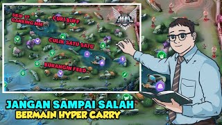 MAKRO MIKRO HYPER CARRY | Tutorial Hyper 2024 | Rotasi,Ganking&Objketif - Mobile Legends