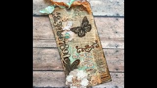 Vintage-style Mixed Media Tag