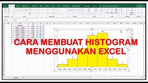 Cara membuat histogram tabel distribusi frekuensi dgn excel