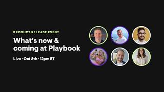 Playbook Product Release Event - October 2026 Guide