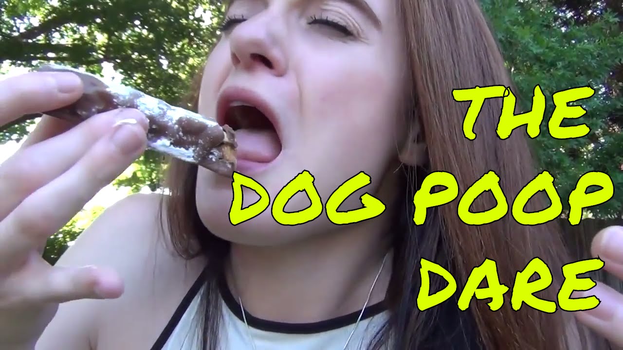 girl eating dog poop
