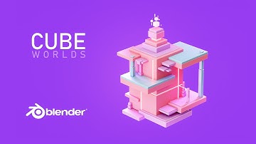 Blender 3.0 ( Cube worlds 04 ) Default Cube Modeling & Rendering Process