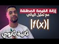 كتابة الدالة F X دون رمز القيمة المطلقة مع تمثيلها البياني ثانية ثانوي 