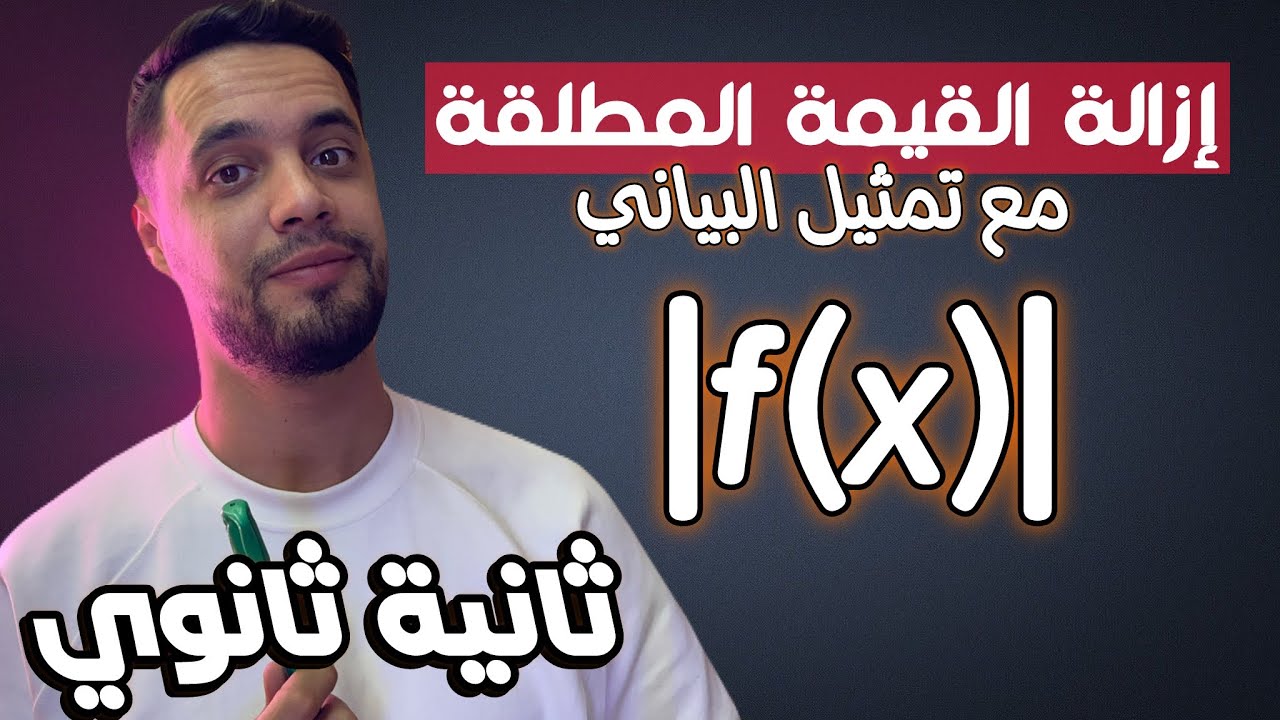 كتابة الدالة |f(x)| دون رمز القيمة المطلقة مع تمثيلها البياني ثانية ثانوي