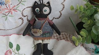 퀼트 검은고양이 인형 만들기 │ Patchwork Quilt Black Cat Plush │ How To  Make DIY Crafts Tutorial