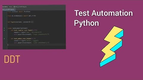 Using DDT (data driven testing) approach