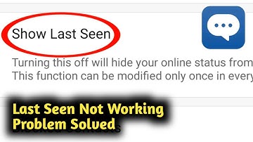 Fix Jio Chat App Last Seen Not Working Problem Solved