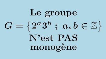 Exemple de groupe multiplicatif non monogène