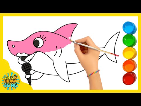 Learn How to Draw Pink Mommy Shark | Easy Drawing for Kids