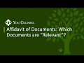 Affidavit of Documents: Which Documents are "Relevant"?