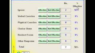 The Negative Behavior Response data collection tool - eCOVE Observation Software