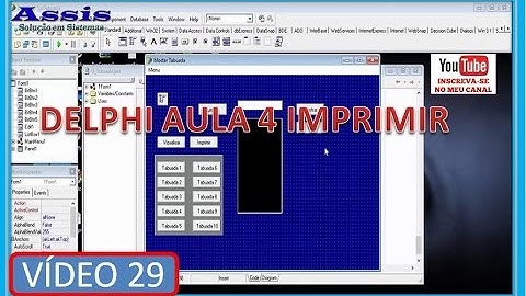 Delphi Aula 4 Continuação Imprimir Tabuada no QuickReport V#29