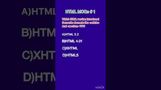 HTML5 daily series from beginner to Advanced level MCQs #html#html5#programming#dailyquiz#codewithme