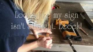 Framing a Wood Sign DIY by Pink Sawdust LLC 4,075 views 7 years ago 5 minutes, 34 seconds