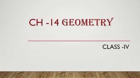Class IV Maths Chapter 14  Geometry Video 6