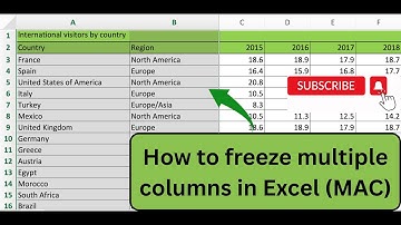 How to freeze multiple columns in Excel (MAC)