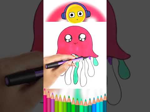 Cómo Dibujar y Colorear Pulpo | Aprender Animales | Aprender Colores | Aprender Español y Inglés