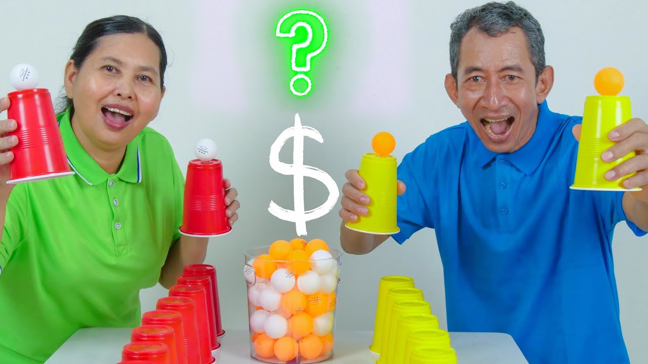 Flip Cup Ping Pong Catch Challenge!🔥Just Guess Who Win This Game!