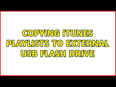 Copying iTunes playlists to external USB flash drive