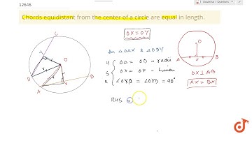 Chords equidistant from the center of a circle are equal in length.