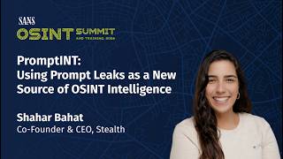 PromptINT: Using Prompt Leaks as a New OSINT Source