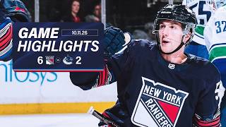 GAME HIGHLIGHTS | 2026-27: New York Rangers vs Vancouver Canucks (10/11/26)