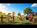 El pollito y el Tractor de la Granja de Zenón de la Vaca Toro y del Pollito la