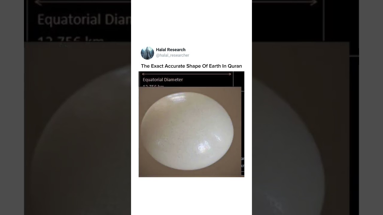 Egg shape of earth in the Quran⬇️