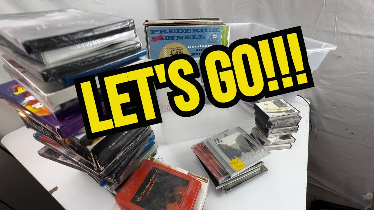 How to Make Money Selling Media on Ebay - Music & Movies found at the Goodwill Outlet - Bins Finds