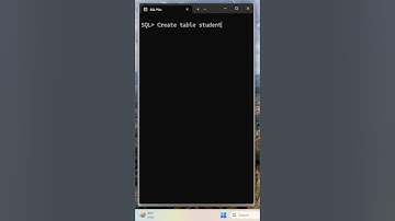 Create Table in Oracle
