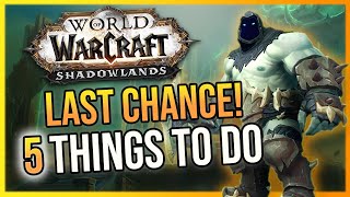 LAST CHANCE! 5 Must Do's Before Shadowlands Pre-Patch + Launch | WoW BFA Guide LazyBeast