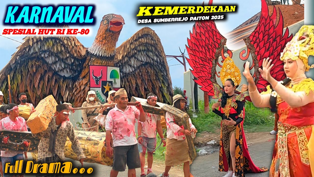 KARNAVAL KEMERDEKAAN RI KE-80 _ DI DESA SUMBERREJO PAITON 2025 || Sukses Parah Full Sound Horeggg..