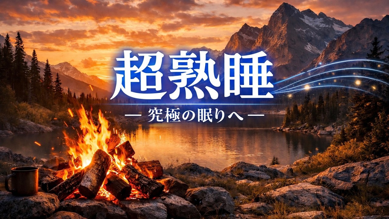 【睡眠導入】4K よく眠れる焚き火の音 1時間 | 睡眠用BGM・ASMR・浄化・ストレス解消・不眠症対策