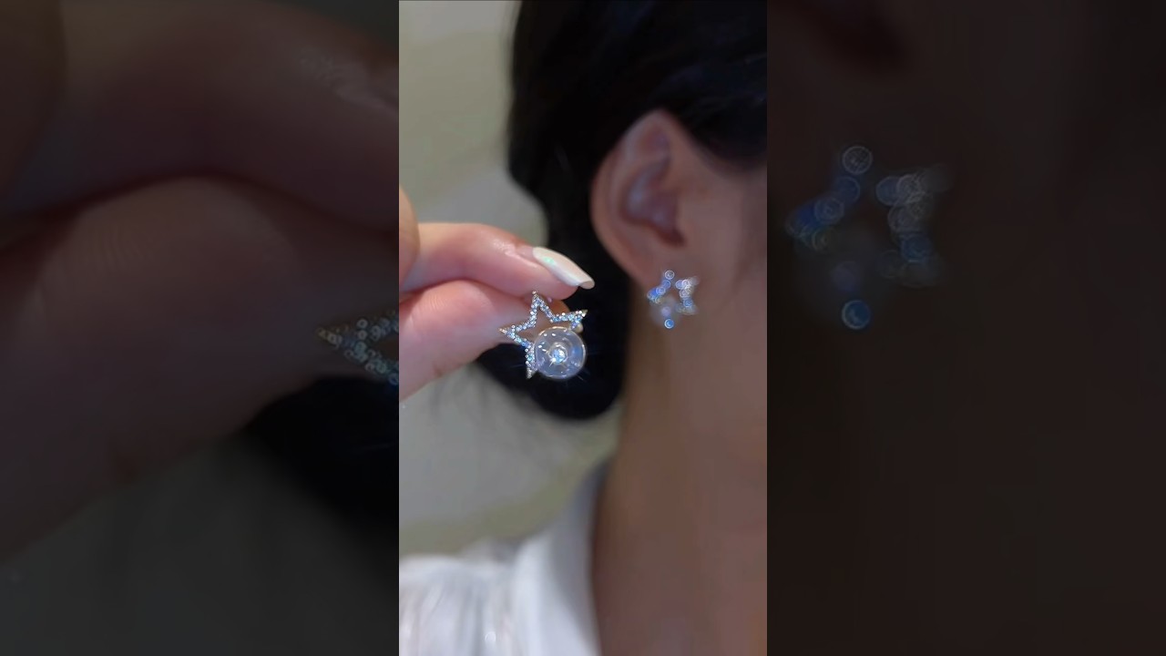 Elegant Silver Star 🌟 Earrings//Latast Jewellery//