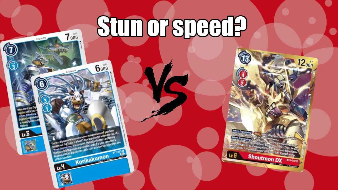 Shoutmon VS Blue Hybrid! Freeze! | Digimon TCG