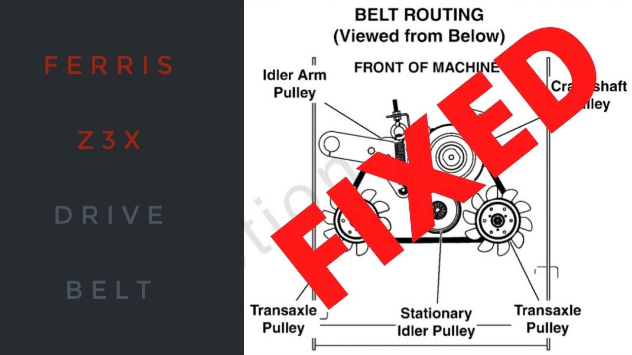 Ferris Z3X How to replace the drive belt – Rujukan World